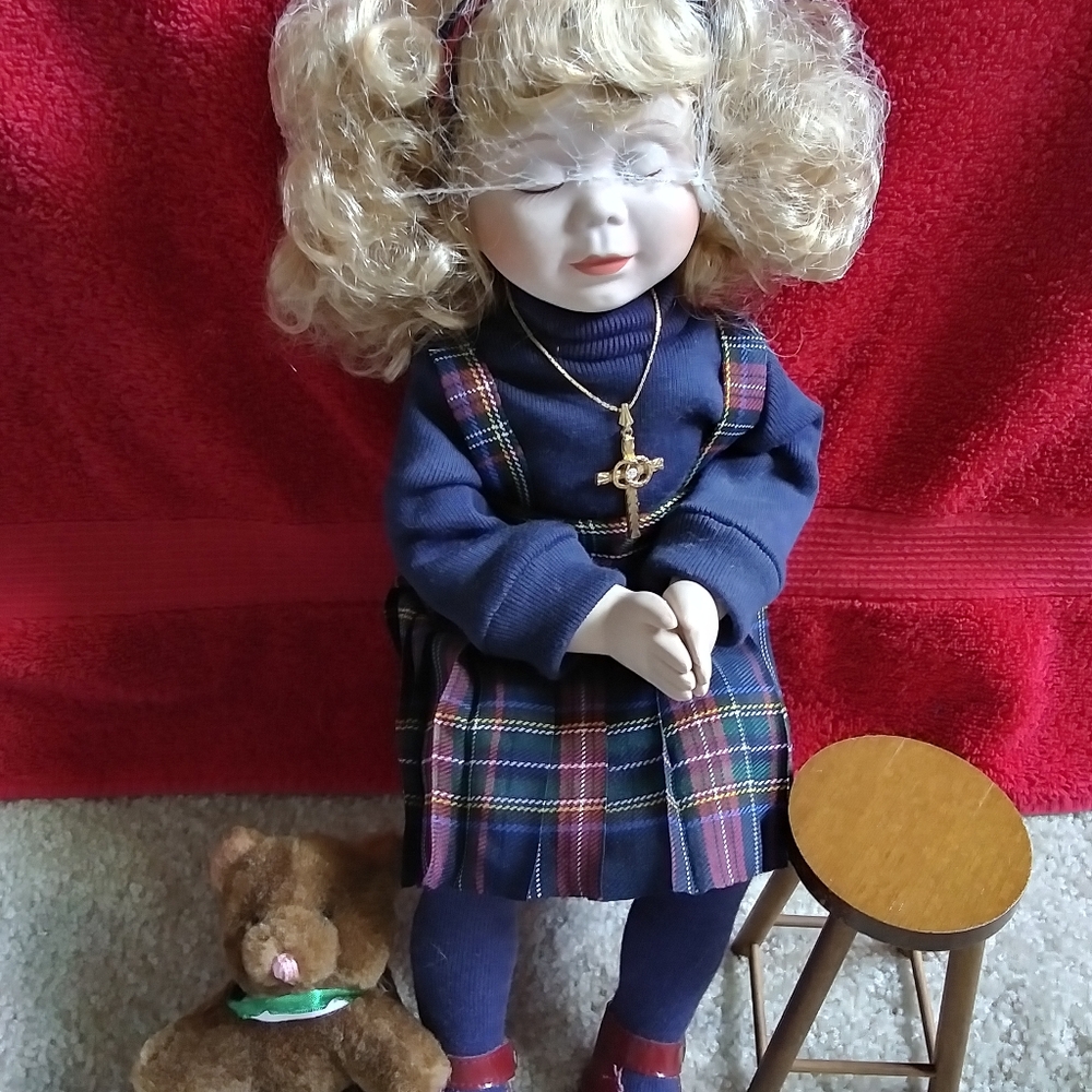 Precious Moments Treasured Porcelain Doll 1993 limited edition.